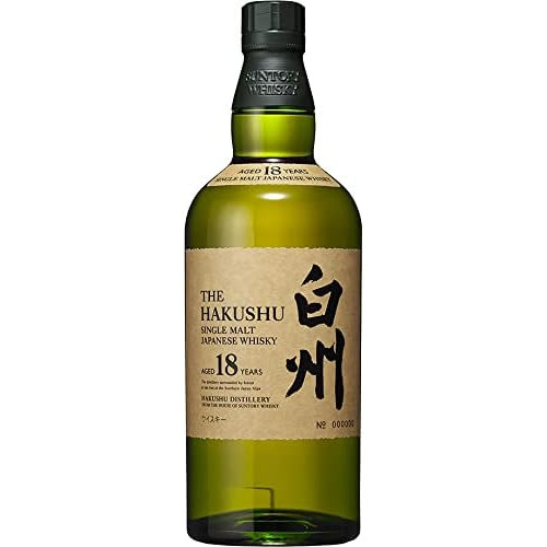 サントリー 白州  シングルモルト ウイスキー43％ 18年 700ml<br><small>산토리 백주  싱글 몰트 위스키 43% 18년산 700ml</small>