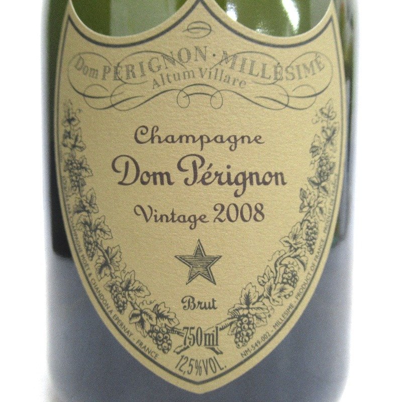 돔 페리뇽 빈티지 2008 삼페인 2잔 상자포함<br><small>ドン ペリニヨン 2008年 白 750ml 箱あり</small>